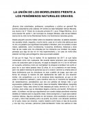 LA UNIÓN DE LOS MORELENSES FRENTE A LOS FENÓMENOS NATURALES GRAVES