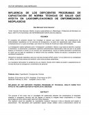 INFLUENCIA DE LOS DEFICIENTES PROGRAMAS DE CAPACITACION DE NORMA TECNICAS DE SALUD QUE AFECTA EN LAS COMPLICACIONES DE ENFERMEDADES NEOPLASICAS