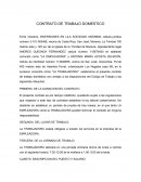 CONTRATO DE TRABAJO DOMESTICO
