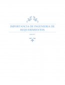 IMPORTANCIA DE INGENIERIA DE REQUERIMIENTOS