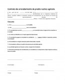 Contrato de arrendamiento de predio rustico agrícola