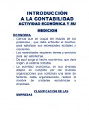 Actividad económica y su medicion