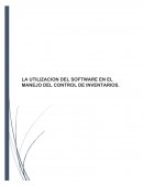 LA UTILIZACION DEL SOFTWARE EN EL MANEJO DEL CONTROL DE INVENTARIOS