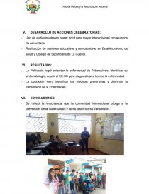INFORME DE FECHA CONMEMORATIVA “DÍA CONTRA LA TUBERCULOSIS”. Página 3