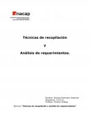 Ejercicio “Técnicas de recopilación y análisis de requerimientos”