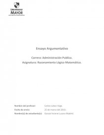 ENSAYO RAZONAMIENTO LOGICO MATEMATICO. Página 1