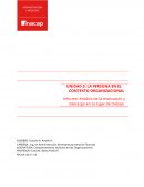 La persona en el contexto organizacional