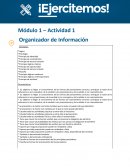Módulo 1 – Actividad 1 Organizador de Información