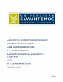 FACTORES BIOLÓGICOS, COGNITIVOS Y AFECTIVOS