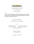 EL SIGNIFICADO DE LAS EXPERIENCIAS QUE TIENEN OCHO ESTUDIANTES DE LA ASIGNATURA DE METODOS Y TECNICAS DE INVESTIGACION