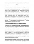 ENSAYO SOBRE MATERNIDAD Y PATERNIDAD RESPONSABLE