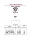 Primer avance de un programa de ventas