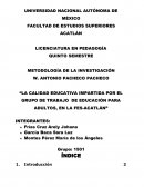 LA CALIDAD EDUCATIVA IMPARTIDA POR EL GRUPO DE TRABAJO DE EDUCACIÓN PARA ADULTOS, EN LA FES-ACATLÁN”