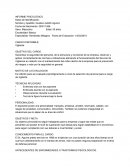 INFORME PSICOLÓGICO . PERSONALIDAD