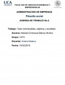 Tesis individualista, objetiva y socialista