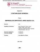 EMPRESA DE SERVICIOS: AERO NAZCA S.A.