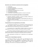 Características de los organizadores curriculares