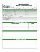 PROGRAMA DE INGENIERÍA INDUSTRIAL Ficha técnica para videos de investigación