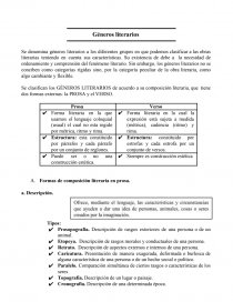 GÉNEROS LITERARIOS. Página 1
