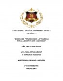 Modelo de prevención de la violencia intrafamiliar en una comunidad