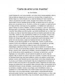 Reseña de Carta de amor a los muertos