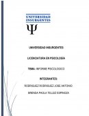 Informe psicologico clinico