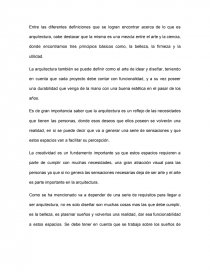 El que hacer de un arquitecto. Página 1