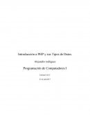 Introducción a PHP y sus Tipos de Datos