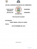 Diagnostico Industria Automotriz “POLITICAS DE CALIDAD”