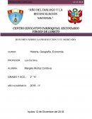 RESUMEN SOBRE LA PRODUCCION Y EL MERCADO