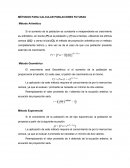 MÉTODOS PARA CALCULAR POBLACIONES FUTURAS