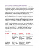 Taller 1 expertos en: Una alimentación beneficiosa