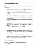 La acentuación. Teoría y práctica