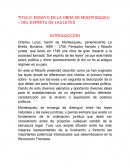 Obra de mostesquio - El espiritu de las leyes