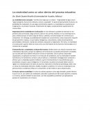 La creatividad como un valor dentro del proceso educativo