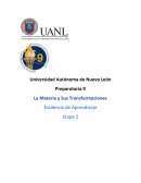 Evidencia de química. La Materia y Sus Transformaciones