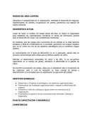 PLAN DE DESARROLLO MISION DEL AREA CARTERA