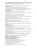 Transcripción de Infancias y problemas sociales en un mundo que cambia