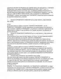CONTRATO PRIVADO DE PROMESA DE COMPRA VENTA. Página 1