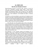 Reseña EL PRÍNCIPE NICOLÁS MAQUIAVELO
