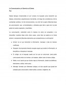 La Comunicación y el Servicio al Cliente