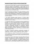 MANIFESTACIONES CLINICAS ARTRITIS REUMATOIDE