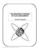 The Benziger Thinking Styles Assessment (Spanish Version 4)