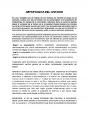 Ensayo importancia del archivo