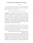 La democracia y El ciudadano en Venezuela