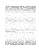 Ensayo geografía regional