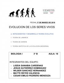 EVOLUCION SERES VIVOS. Página 1