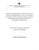 COMUNICACIÓN INTERPERSONAL HOSPITALARIA QUE EXISTE ENTRE LOS TRABAJADORES DE LA SALUD Y LOS USUARIOS