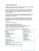 COSTO POR BASES DE DATOS