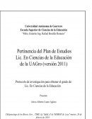 Evaluar la pertinencia del programa educativo de la licenciatura en Ciencias de la Educación de la Universidad Autónoma de Guerrero versión 2011